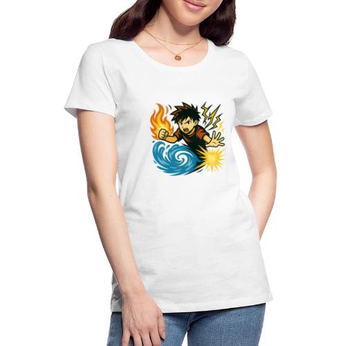 Anime Elemental Warriors | Fire, Water, Lightning - Women's Premium T-Shirt