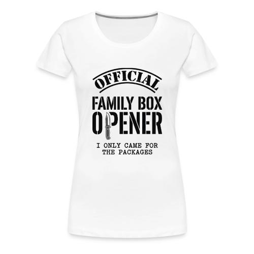 Official Family Box Opener Funny Knife Collector - Women's Premium T-Shirt