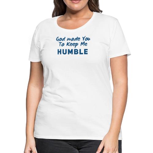 Christian Humility (blue) - Women's Premium T-Shirt