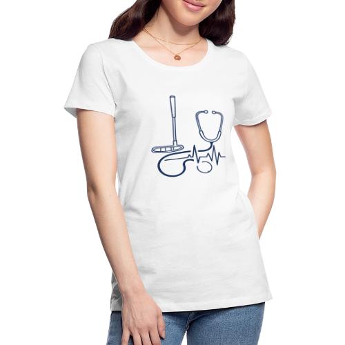 Golf Heartbeat EKG - Medical Pro Gift Tee - Women's Premium T-Shirt