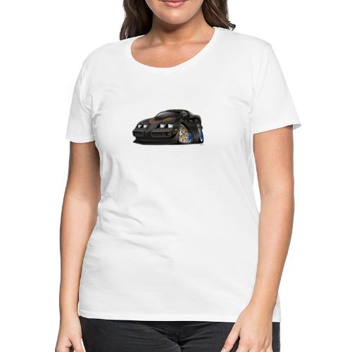 Classic American Black Muscle Car Cartoon - Women's Premium T-Shirt