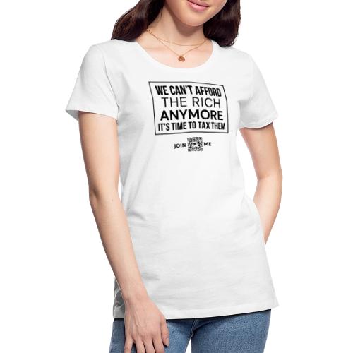Tax the Rich (black, front-facing) - Women's Premium T-Shirt