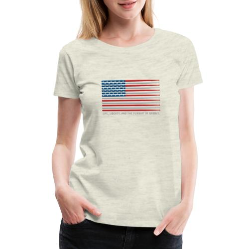 American Drummer Drumstick Flag - Women's Premium T-Shirt
