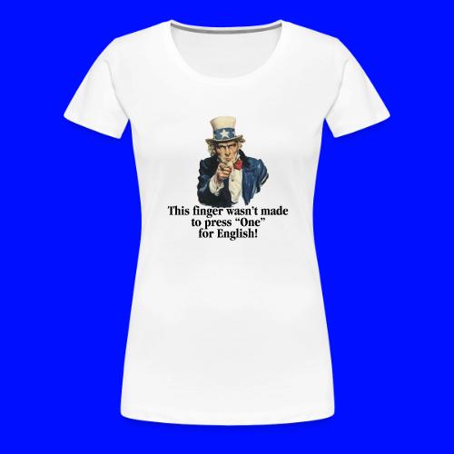 Uncle Sam - Finger - Women's Premium T-Shirt