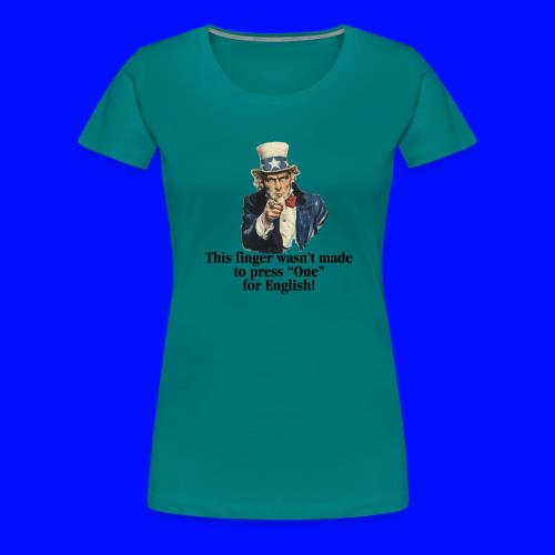 Uncle Sam - Finger - Women's Premium T-Shirt