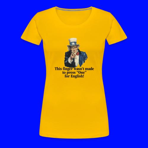 Uncle Sam - Finger - Women's Premium T-Shirt
