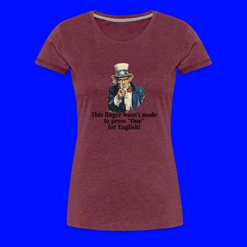 Uncle Sam - Finger - Women's Premium T-Shirt