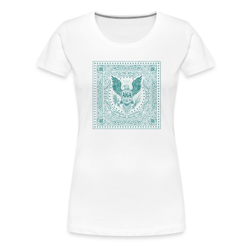 AIGA DC Stamp of Approval (teal) - Women's Premium T-Shirt