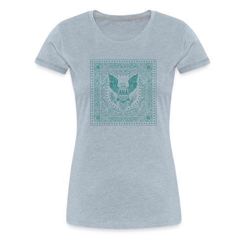AIGA DC Stamp of Approval (teal) - Women's Premium T-Shirt