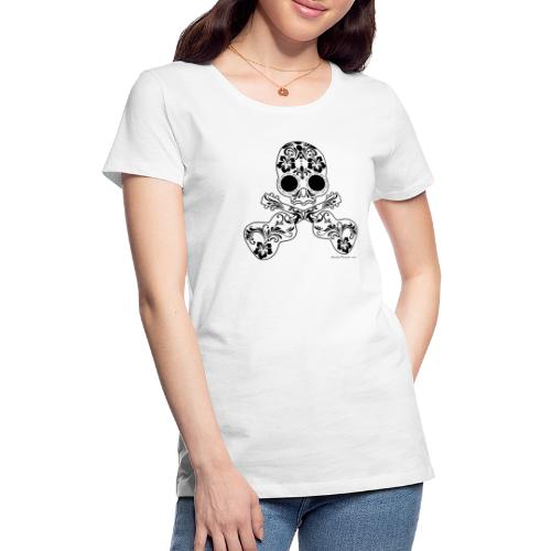 Candy Skull & Cross Uke - Women's Premium T-Shirt
