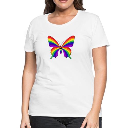 Rainbow Butterfly - Women's Premium T-Shirt