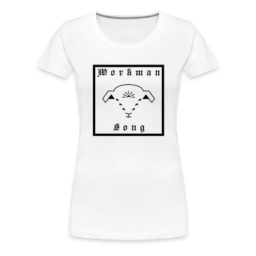 White Workman Song Lamb Logo with Text - Women's Premium T-Shirt