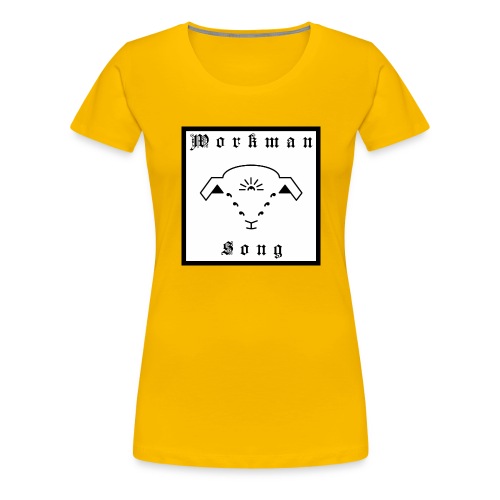 White Workman Song Lamb Logo with Text - Women's Premium T-Shirt