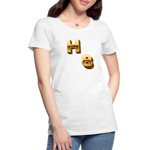 H 8 Letter & Number logo design - Women's Premium T-Shirt