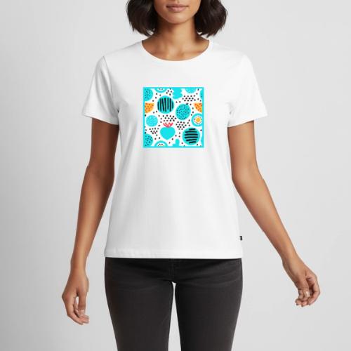 Blue Fruit Patterns Painting Art - Women's Premium T-Shirt