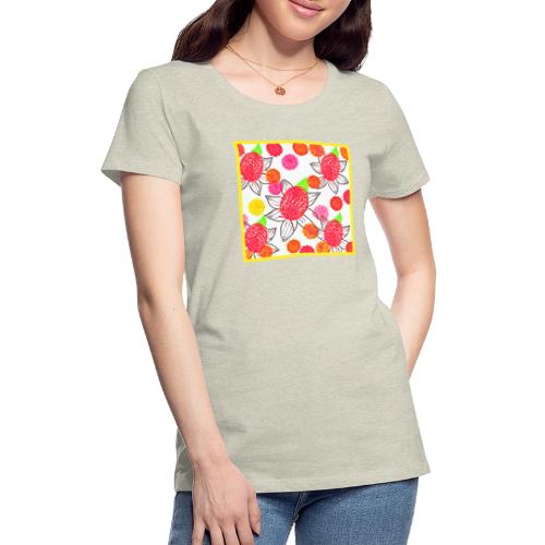 Floral Elegance Symphony Pattern - Women's Premium T-Shirt