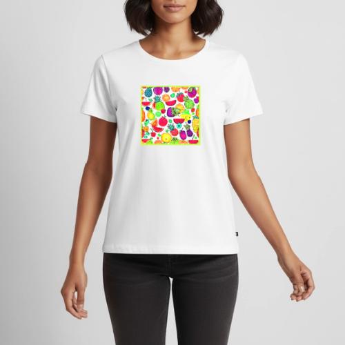Colorful Fruits Orchard Artistry - Women's Premium T-Shirt