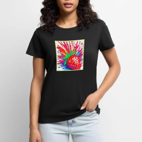 Splatter Strawberry Splash - Women's Premium T-Shirt