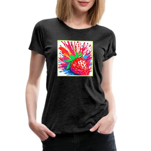 Splatter Strawberry Splash - Women's Premium T-Shirt