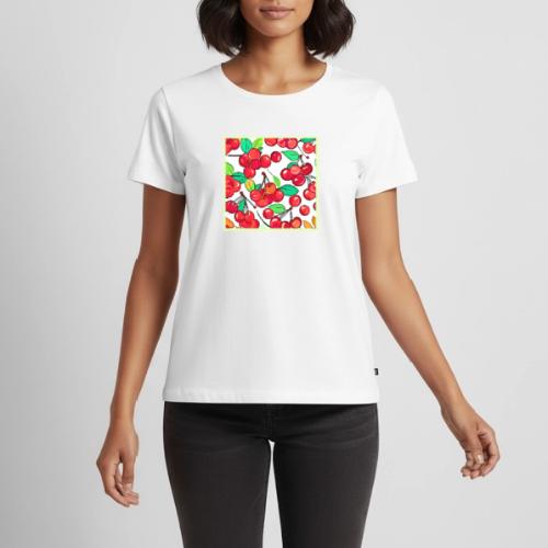 Cherry Pattern Design - Women's Premium T-Shirt