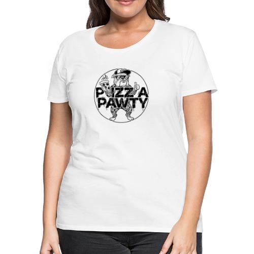 Pizza Pawty Bulldog T-Shirt | Funny Dog Pizza Tee - Women's Premium T-Shirt