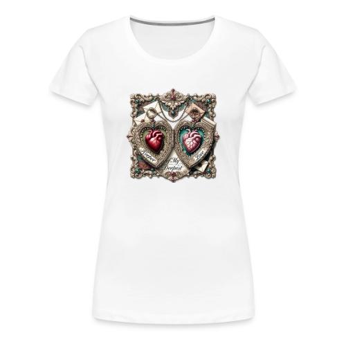 Keeper of My Deepest Love Victorian Locket T-Shirt - Women's Premium T-Shirt