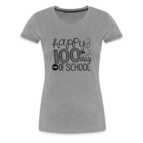 Happy 100th Day of School Arrows Teacher T-shirt - Women's Premium T-Shirt