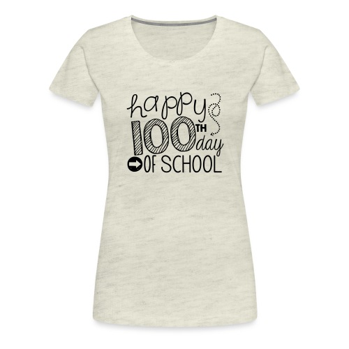 Happy 100th Day of School Arrows Teacher T-shirt - Women's Premium T-Shirt