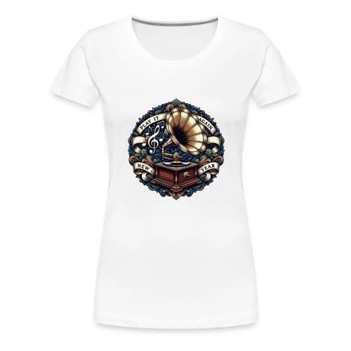 Ornate Phonograph T-Shirt - Women's Premium T-Shirt