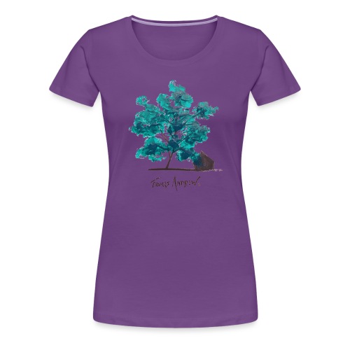 Teal Tree PNG - Women's Premium T-Shirt