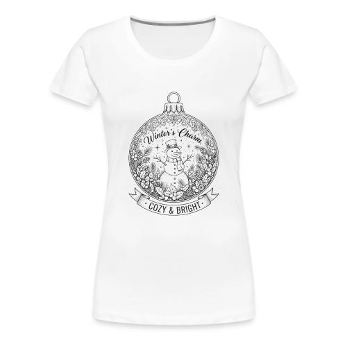 Festive Snowman T-Shirt - Women's Premium T-Shirt