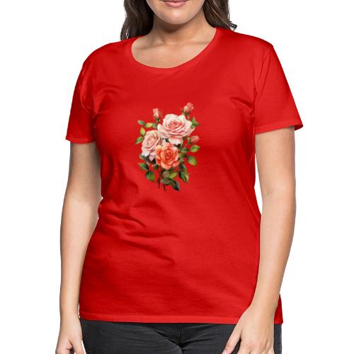Pink Roses - Women's Premium T-Shirt