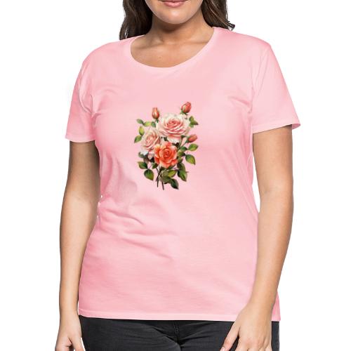 Pink Roses - Women's Premium T-Shirt
