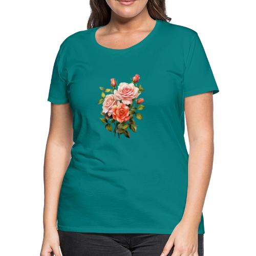 Pink Roses - Women's Premium T-Shirt