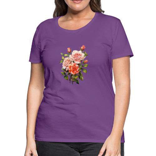 Pink Roses - Women's Premium T-Shirt