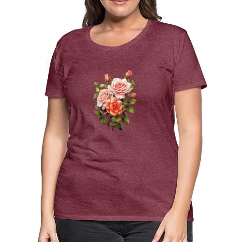 Pink Roses - Women's Premium T-Shirt