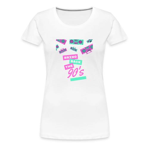 Bring Back The 90s Nostalgia Design| Retro 90s Art - Women's Premium T-Shirt