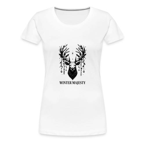 Majestic Reindeer T-Shirt, Poster, & Mug - Women's Premium T-Shirt
