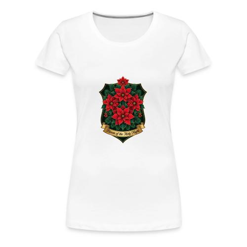Poinsettia Crest T-Shirt - Women's Premium T-Shirt