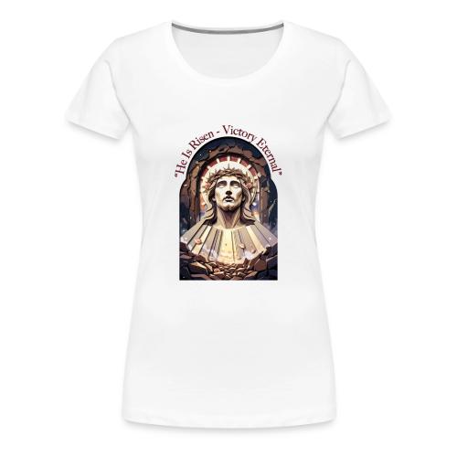 Easter He Is Risen Face of Christ T Shirt, Gift - Women's Premium T-Shirt