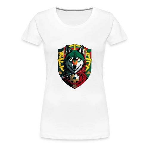 Portugal Iberian Wolf Soccer T Shirt,Football Gift - Women's Premium T-Shirt