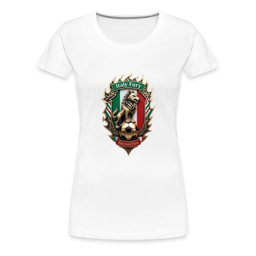 Italy Wolf Fury T-Shirt, Italian Flag Pride Gift - Women's Premium T-Shirt