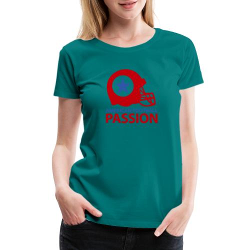 American football helmet Passion Star shield - Women's Premium T-Shirt