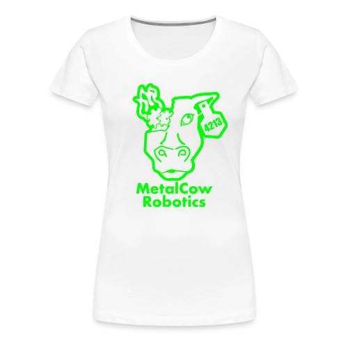 MetalCowLogo GreenOutline - Women's Premium T-Shirt