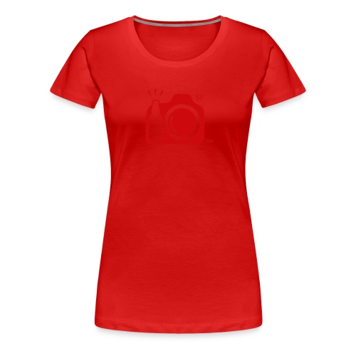 San Francisco Transparent With Initials RED png - Women's Premium T-Shirt