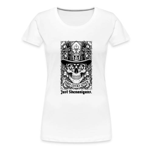 Salty Shamrock Skull T-Shirt - Women's Premium T-Shirt