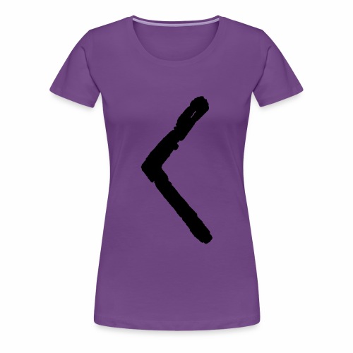 Elder Futhark Rune Kenaz - Letter C & K - Women's Premium T-Shirt