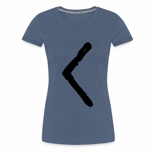 Elder Futhark Rune Kenaz - Letter C & K - Women's Premium T-Shirt