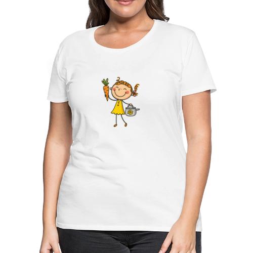 Cartoon Gardening Girl Kids Shirt - Women's Premium T-Shirt