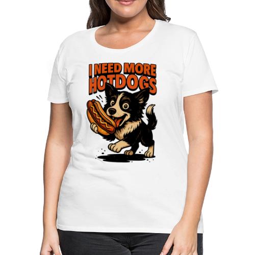 Funny Dog Hotdog Lover T-Shirt - Women's Premium T-Shirt